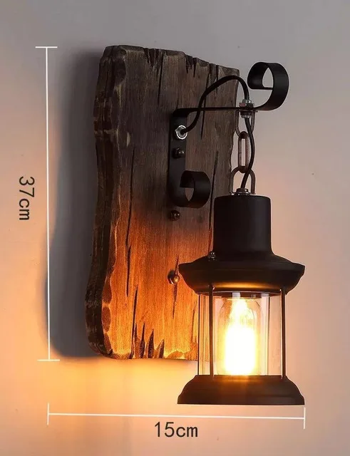 Retro Wooden Wall Lamp for Living Room Wood LED Sconces Cafe Bar Bedroom Bedside Industrial Style Home Decor Wall Light Fixtures Retro Wooden Wall Lamp for Living Room Wood LED Sconces Cafe Bar Bedroom Bedside Industrial Style Home Decor Wall Light Fixtures