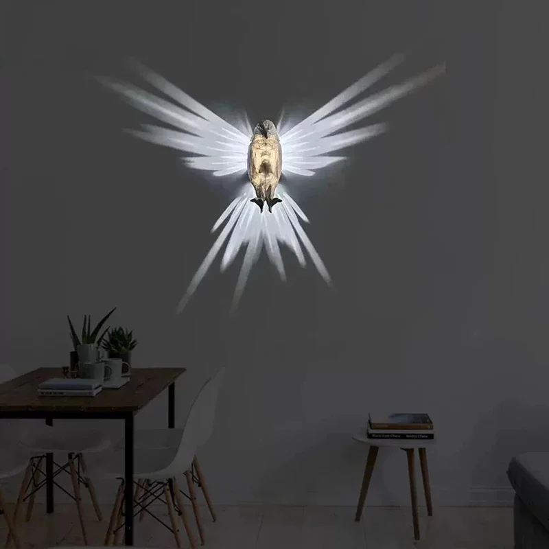 Bird Wall Lamp Halloween Owl Eagle Shape Projector Modern Creative Atmosphere Sconce Light 3D Print Body Animal Lighting Lustre Bird Wall Lamp Halloween Owl Eagle Shape Projector Modern Creative Atmosphere Sconce Light 3D Print Body Animal Lighting Lustre