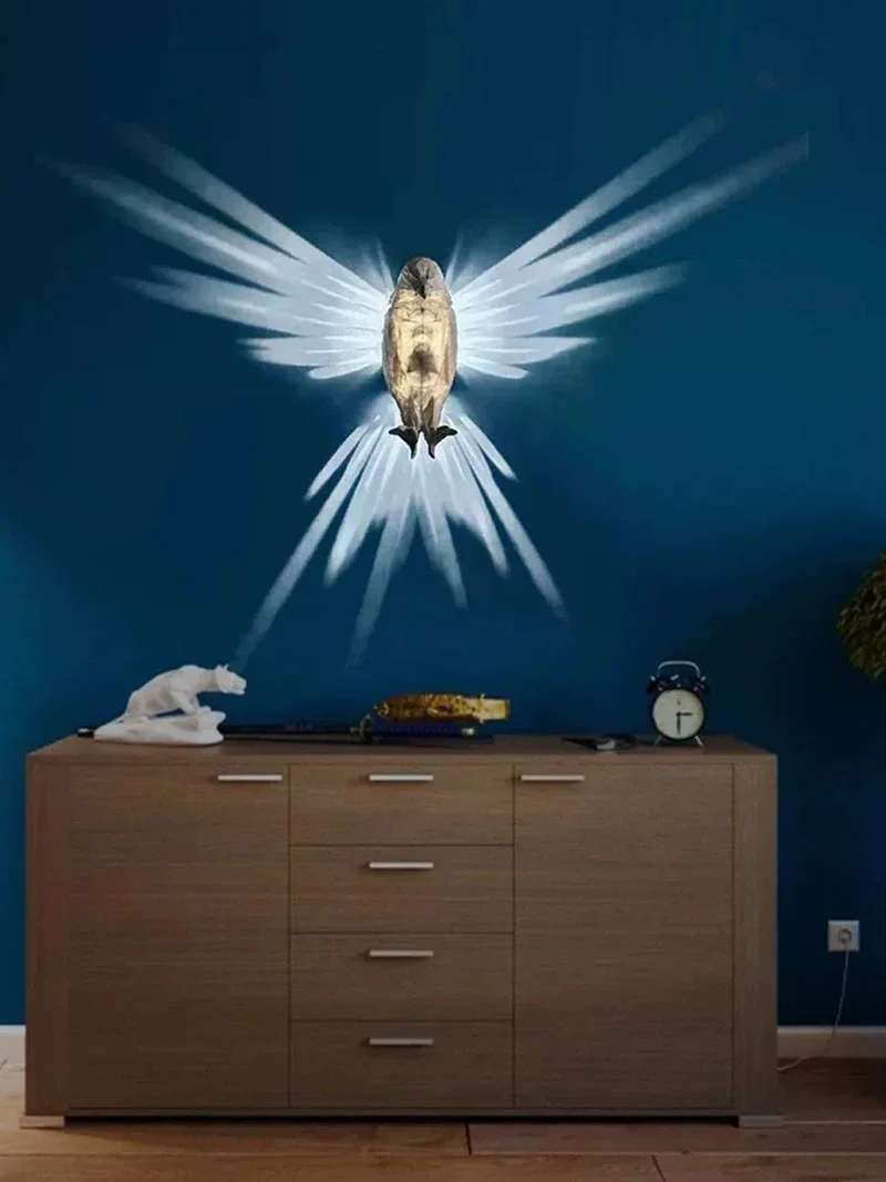 Bird Wall Lamp Halloween Owl Eagle Shape Projector Modern Creative Atmosphere Sconce Light 3D Print Body Animal Lighting Lustre Bird Wall Lamp Halloween Owl Eagle Shape Projector Modern Creative Atmosphere Sconce Light 3D Print Body Animal Lighting Lustre