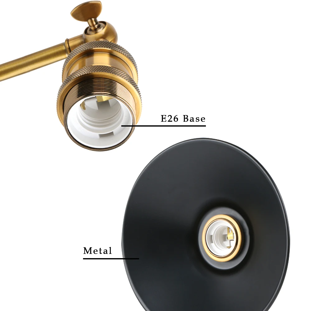 Phansthy 7.87 Inches Vintage Industrial Metal Wall Sconce Lighting 180 Degree Adjustable Wall Lamp Phansthy 7.87 Inches Vintage Industrial Metal Wall Sconce Lighting 180 Degree Adjustable Wall Lamp