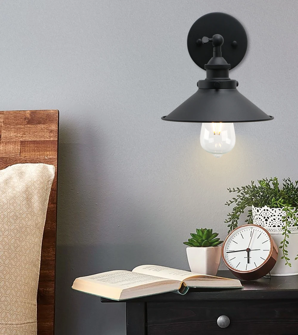 Phansthy 7.87 Inches Vintage Industrial Metal Wall Sconce Lighting 180 Degree Adjustable Wall Lamp Phansthy 7.87 Inches Vintage Industrial Metal Wall Sconce Lighting 180 Degree Adjustable Wall Lamp