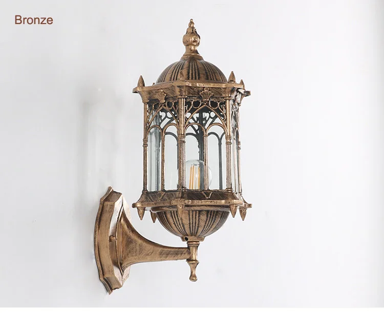 Retro Outdoor Waterproof Antirust E27 Wall Lamp Garden Gateway Sconce Courtyard Corridor Villa Bra Residential Balcony Lights