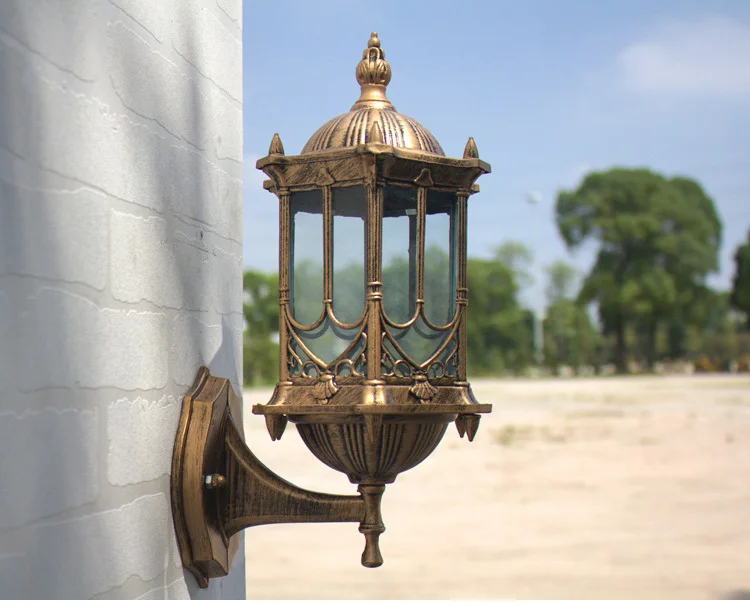 Retro Outdoor Waterproof Antirust E27 Wall Lamp Garden Gateway Sconce Courtyard Corridor Villa Bra Residential Balcony Lights