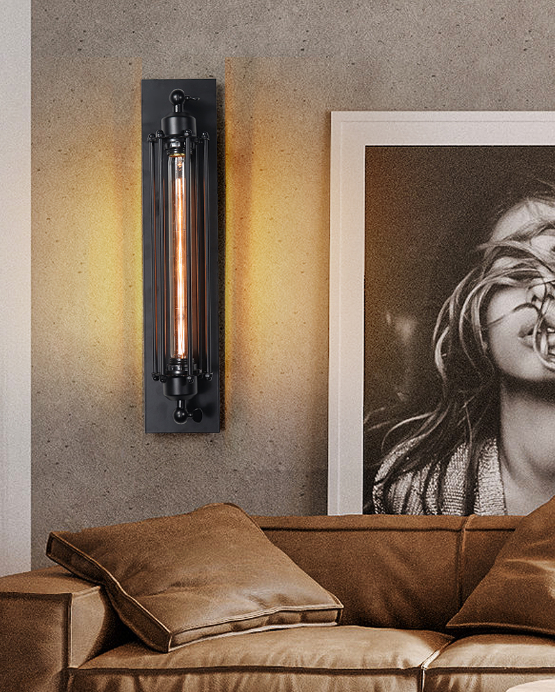 Retro Industrial Style Iron Wall Light Corridor Staircase Restaurant Loft Bedroom Lamp Bedside House Decor Indoor LED Lighting