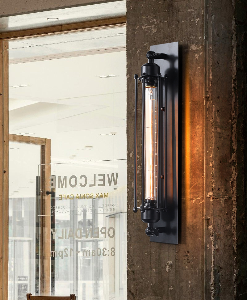 Retro Industrial Style Iron Wall Light Corridor Staircase Restaurant Loft Bedroom Lamp Bedside House Decor Indoor LED Lighting