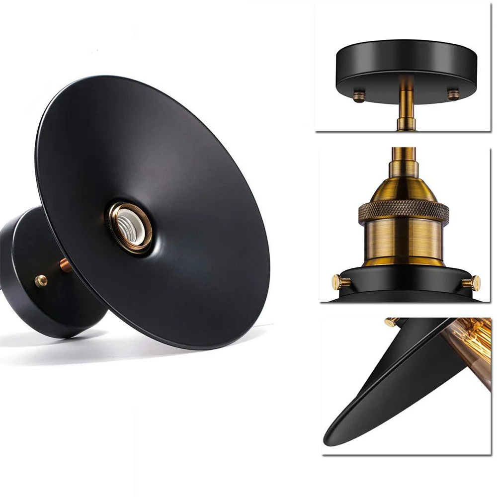 Mengjay Ceiling Lamp Vintage Lampshade Retro Metal Edison Pendant Hanging light Industrial E27 for Living Dining Room Hallway