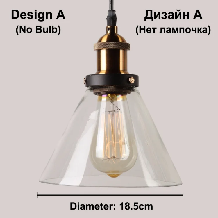 The Nordic  Loft  Modern Bedroom Pendant Lamp with Clear Gray Amber Vintage Pendant Lights Dining Glass Hanging  Light Fixtures