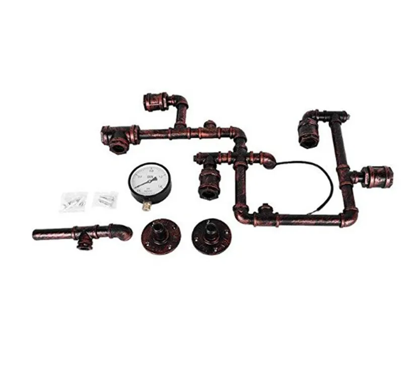 Industrial Water Pipe Wall Light Vintage Metal Loft Sconce For Living Room Restaurant Bar Retro Lamp Home Interior Luminaire