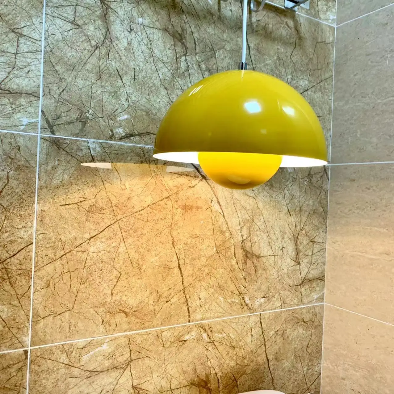 Nordic LED Pendant Light Danish Design Semicircular Colorful Hanging Lamp for Restaurant Dining Room Kitchen Decor Drop Lighting