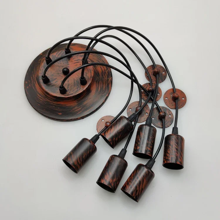 Heavenly Maid Chandelier Vintage Industrial Style Creative Bar Coffee Restaurant Clothing Shop Multi-head Spider Lamp Bronze