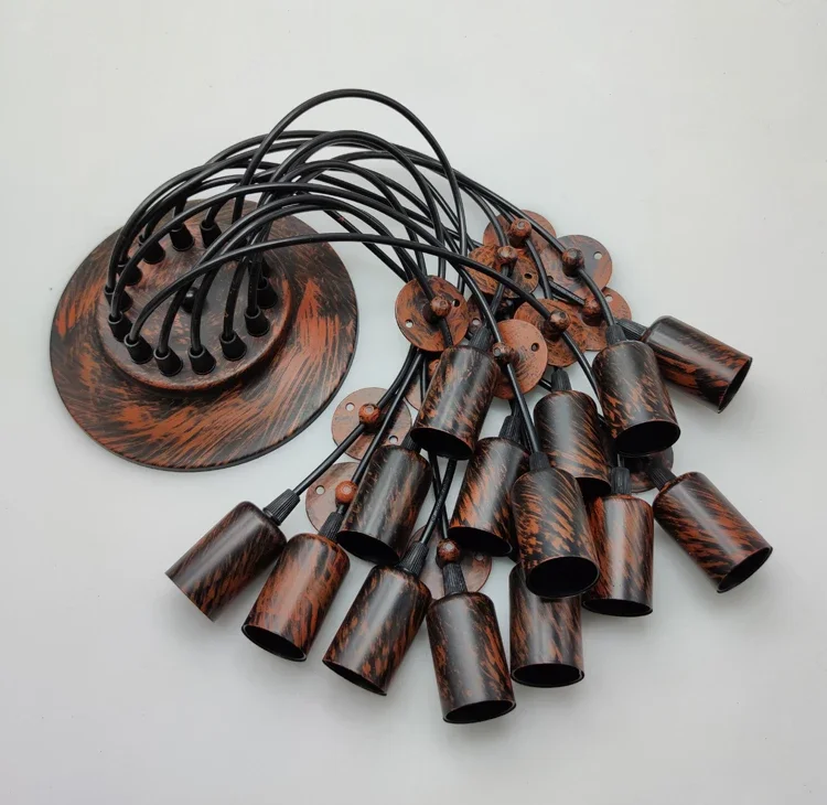 Heavenly Maid Chandelier Vintage Industrial Style Creative Bar Coffee Restaurant Clothing Shop Multi-head Spider Lamp Bronze