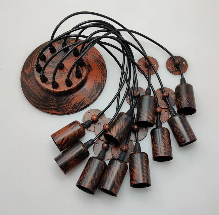 Heavenly Maid Chandelier Vintage Industrial Style Creative Bar Coffee Restaurant Clothing Shop Multi-head Spider Lamp Bronze