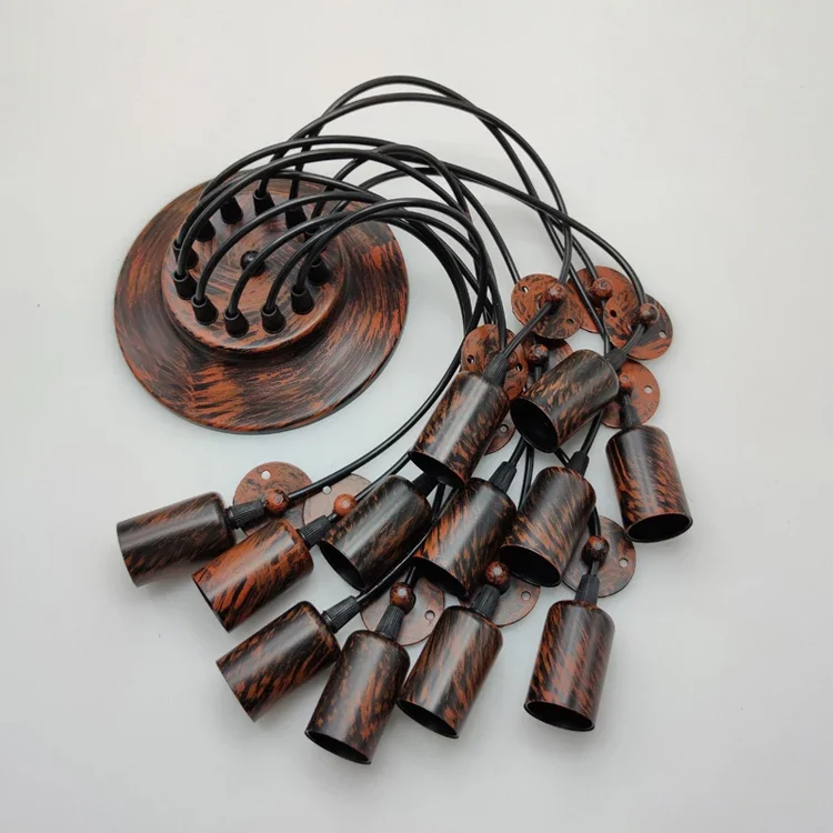 Heavenly Maid Chandelier Vintage Industrial Style Creative Bar Coffee Restaurant Clothing Shop Multi-head Spider Lamp Bronze