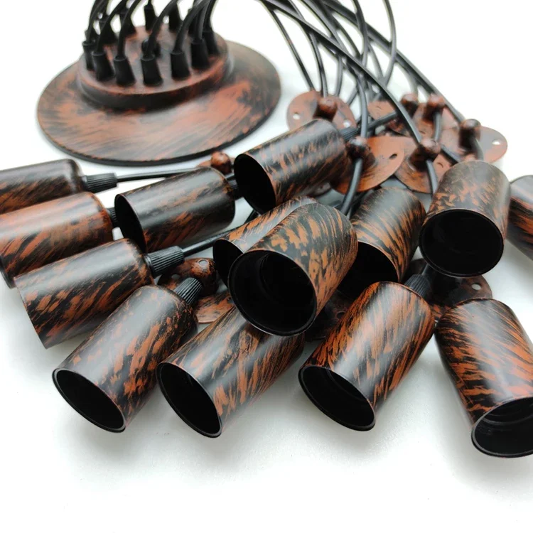 Heavenly Maid Chandelier Vintage Industrial Style Creative Bar Coffee Restaurant Clothing Shop Multi-head Spider Lamp Bronze