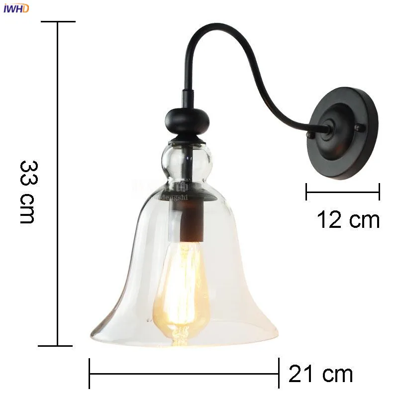IWHD Glass Loft Antique Vintage Wall Lamp Bedroom Living Room Stair Edison Retro Industrial Wall Lights Fixtures Wandlamp LED IWHD Glass Loft Antique Vintage Wall Lamp Bedroom Living Room Stair Edison Retro Industrial Wall Lights Fixtures Wandlamp LED