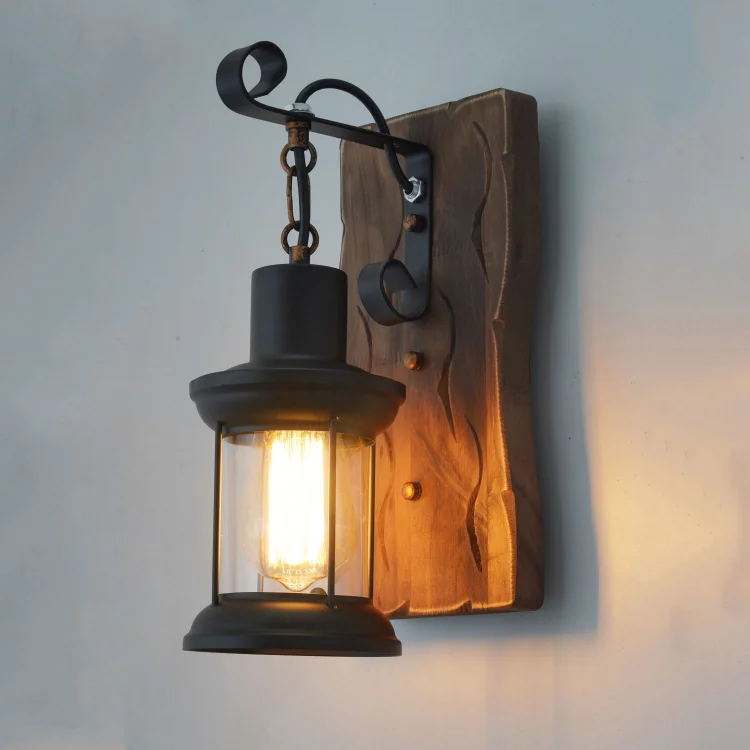 Vintage Wood Wall Lamp American Industrial Style Bedroom Bedside Walkway Light Modern Restaurant Bar Cafe E27 Decorative Light Vintage Wood Wall Lamp American Industrial Style Bedroom Bedside Walkway Light Modern Restaurant Bar Cafe E27 Decorative Light