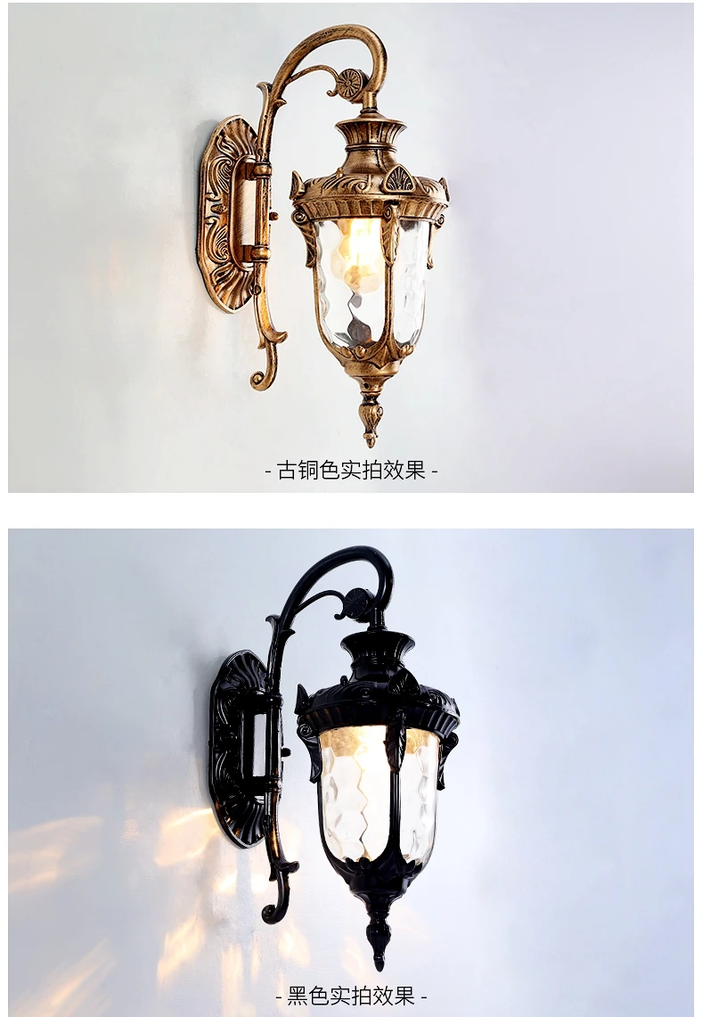 Europe Outdoor Wall Lamp American Style Retro Exterior Light Waterproof O Garden Lights