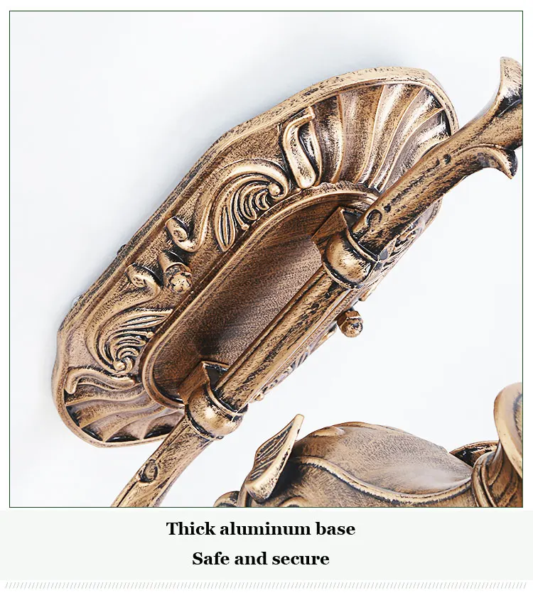 Europe Outdoor Wall Light Retro Garden Yard Porch Lamp Residential Balcony Exterior Waterproof Lighting E27 Glass Fixtures