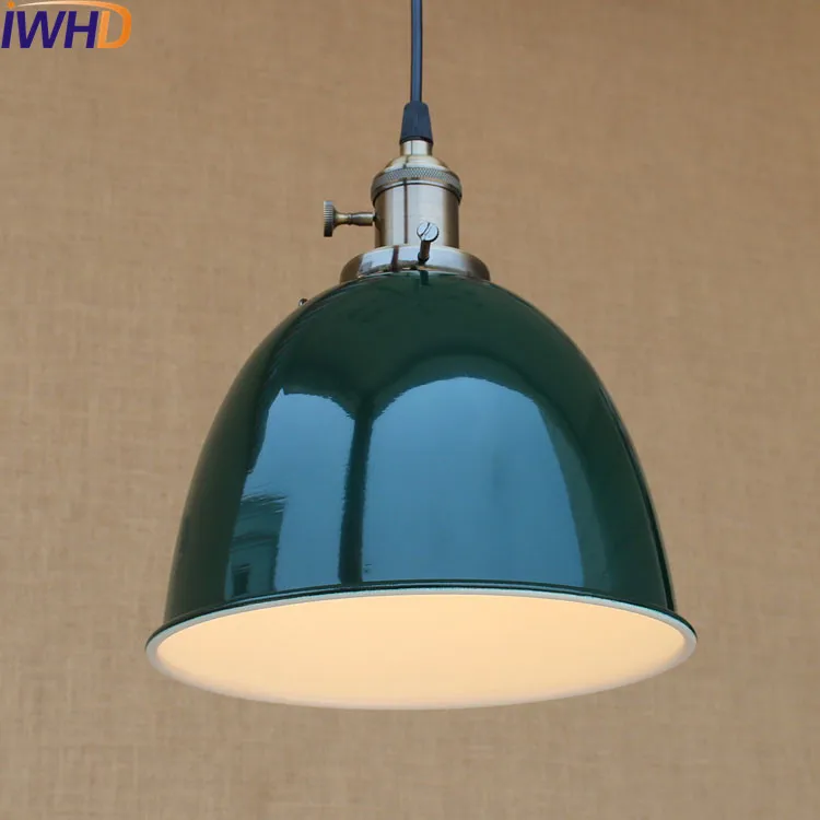 60W Retro Retro Loft Style Edison Vintage Industrial Pendant Light Lamp with White Metal Plate Shade,Luminarias