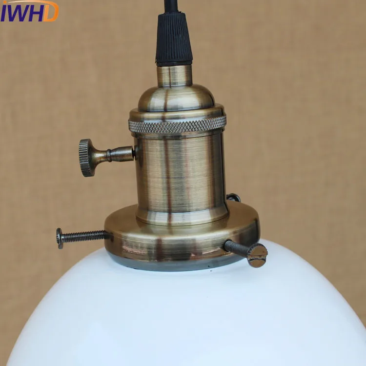60W Retro Retro Loft Style Edison Vintage Industrial Pendant Light Lamp with White Metal Plate Shade,Luminarias