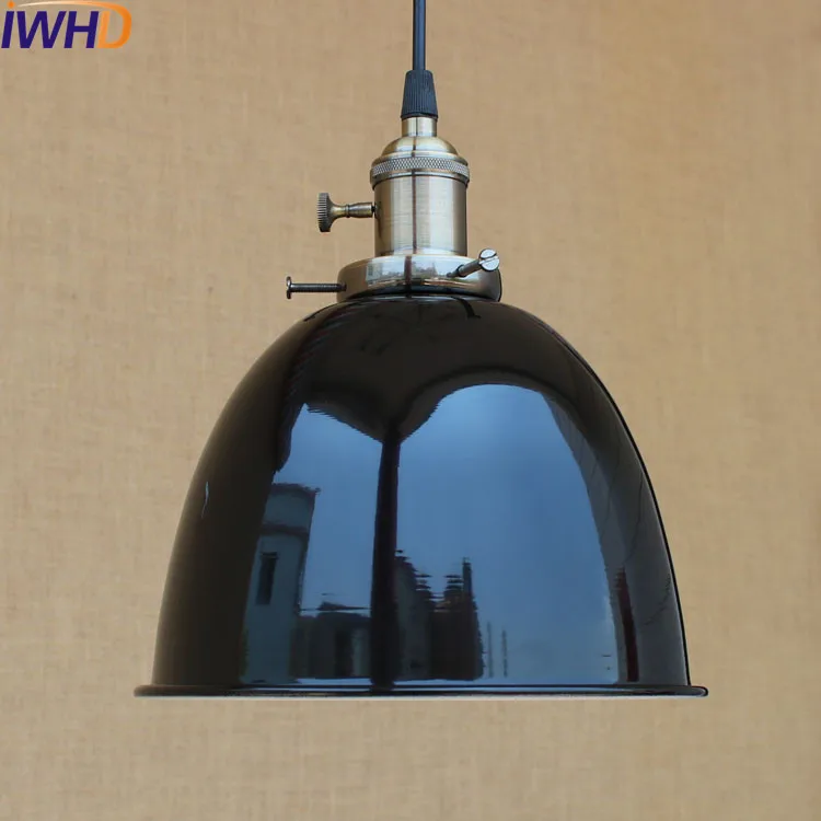 60W Retro Retro Loft Style Edison Vintage Industrial Pendant Light Lamp with White Metal Plate Shade,Luminarias