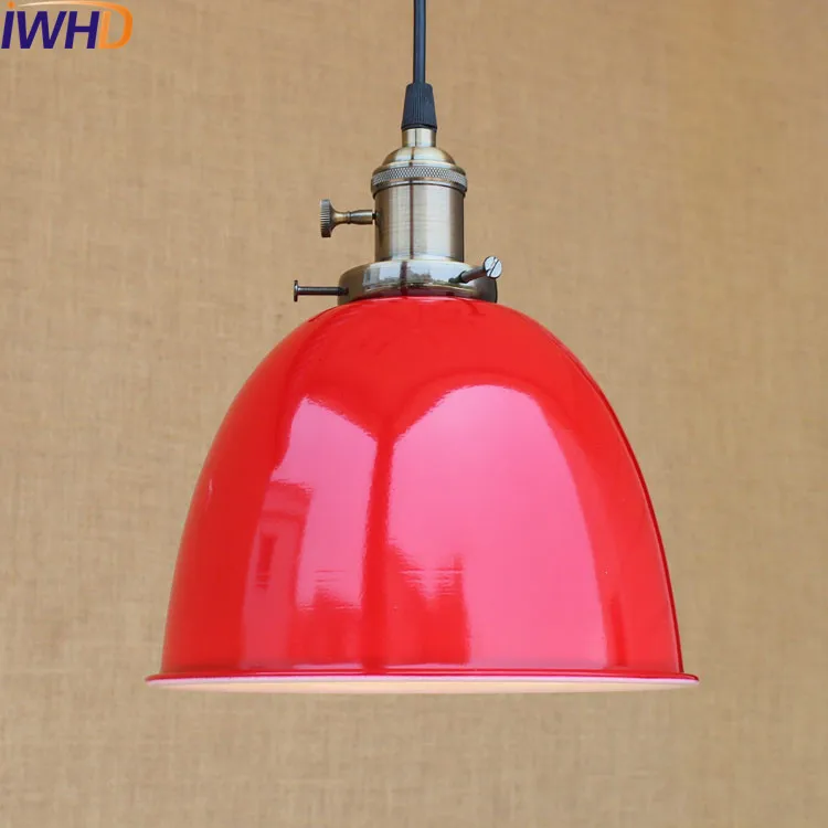 60W Retro Retro Loft Style Edison Vintage Industrial Pendant Light Lamp with White Metal Plate Shade,Luminarias