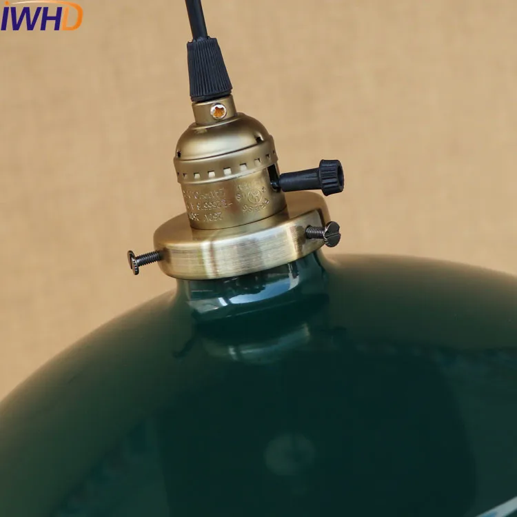 60W Retro Retro Loft Style Edison Vintage Industrial Pendant Light Lamp with White Metal Plate Shade,Luminarias