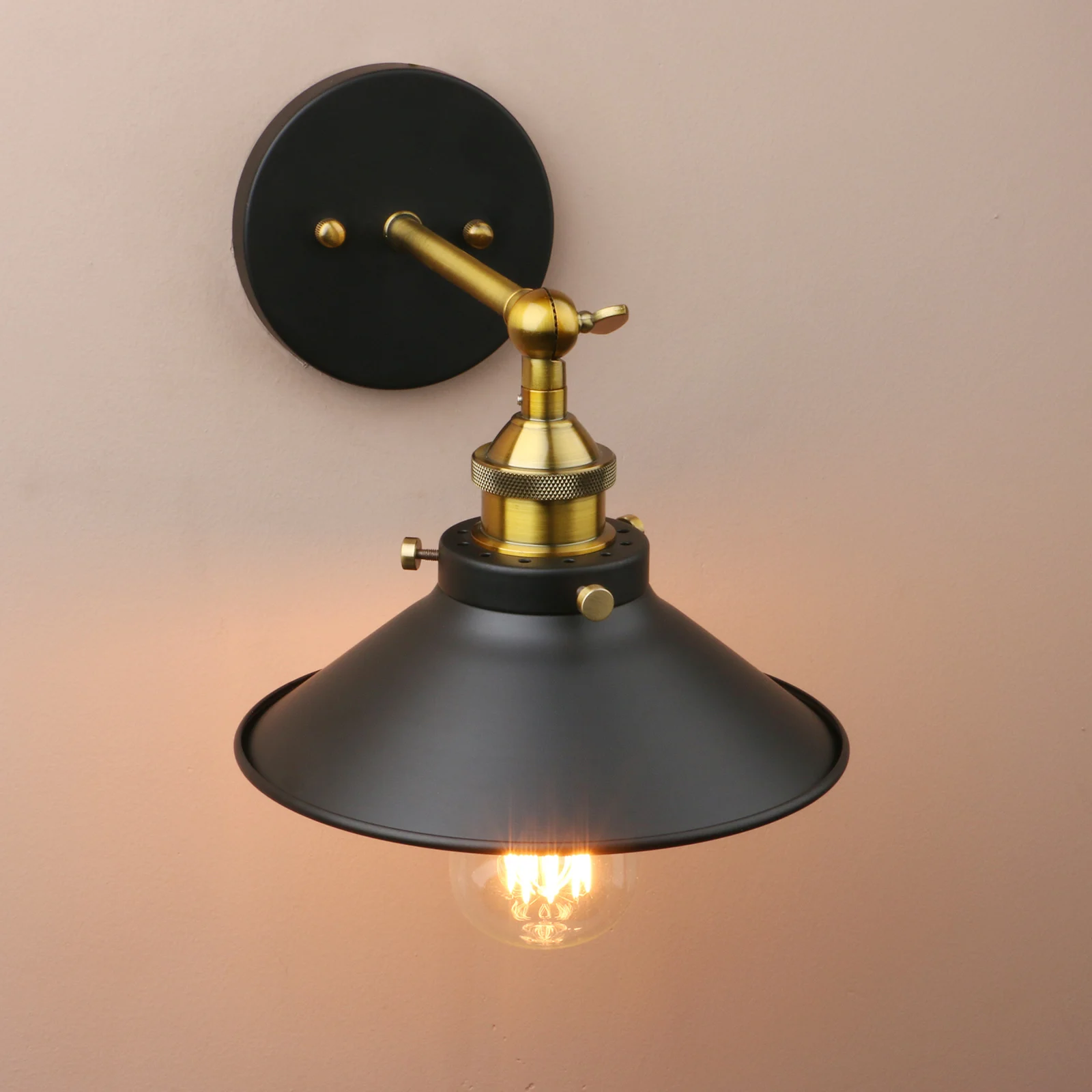 Permo 7.87 Inches Vintage Industrial Metal Wall Sconce Lighting 180 Degree Adjustable Wall Lamp Permo 7.87 Inches Vintage Industrial Metal Wall Sconce Lighting 180 Degree Adjustable Wall Lamp