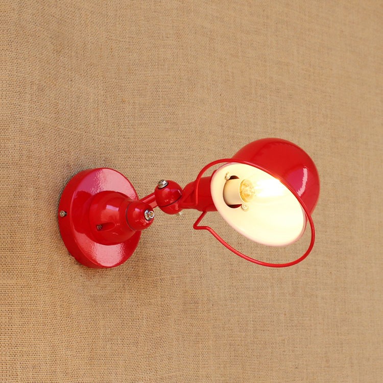 Red Loft Style Retro LED Wall Light Fixtures Adjustable Swing Arm Lamp Industrial Vintage Wall Sconce Arandela Home Lighting Red Loft Style Retro LED Wall Light Fixtures Adjustable Swing Arm Lamp Industrial Vintage Wall Sconce Arandela Home Lighting
