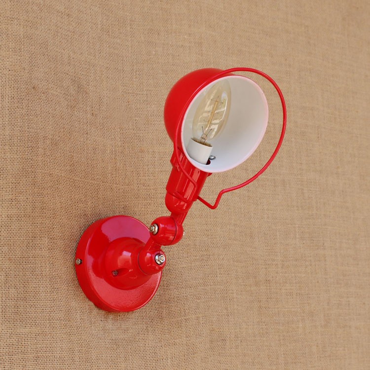 Red Loft Style Retro LED Wall Light Fixtures Adjustable Swing Arm Lamp Industrial Vintage Wall Sconce Arandela Home Lighting Red Loft Style Retro LED Wall Light Fixtures Adjustable Swing Arm Lamp Industrial Vintage Wall Sconce Arandela Home Lighting