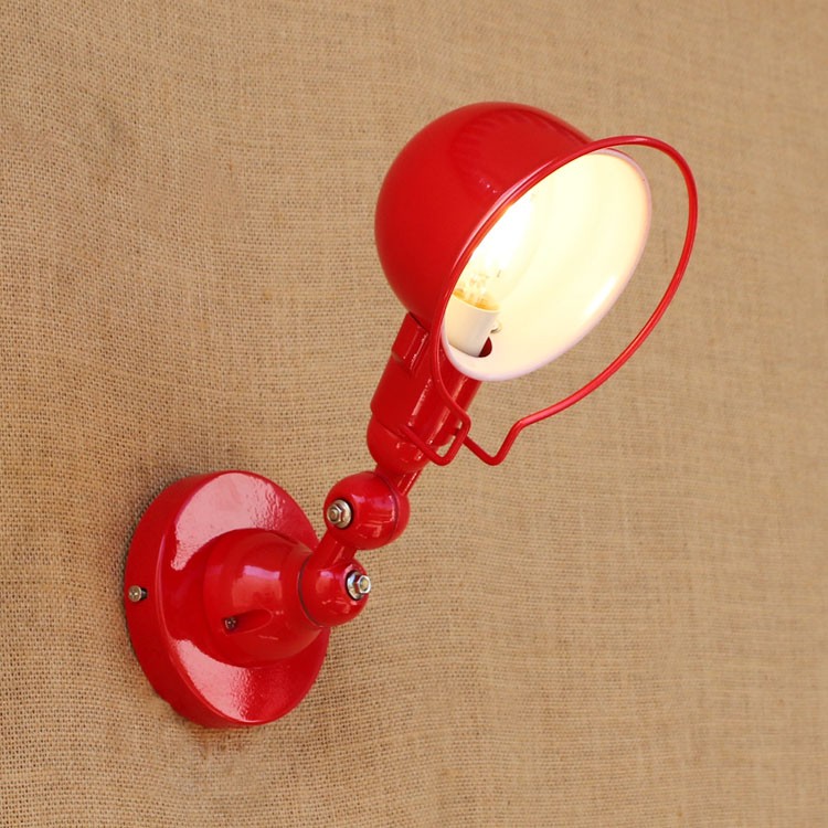 Red Loft Style Retro LED Wall Light Fixtures Adjustable Swing Arm Lamp Industrial Vintage Wall Sconce Arandela Home Lighting Red Loft Style Retro LED Wall Light Fixtures Adjustable Swing Arm Lamp Industrial Vintage Wall Sconce Arandela Home Lighting