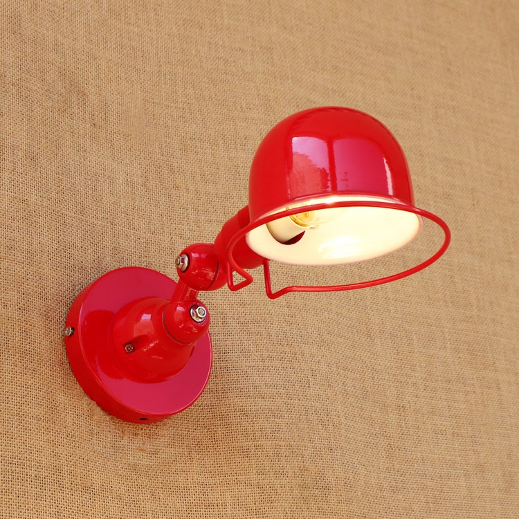 Red Loft Style Retro LED Wall Light Fixtures Adjustable Swing Arm Lamp Industrial Vintage Wall Sconce Arandela Home Lighting Red Loft Style Retro LED Wall Light Fixtures Adjustable Swing Arm Lamp Industrial Vintage Wall Sconce Arandela Home Lighting