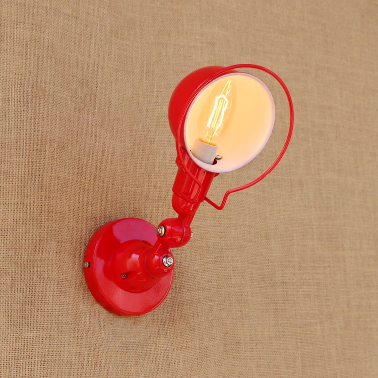 Red Loft Style Retro LED Wall Light Fixtures Adjustable Swing Arm Lamp Industrial Vintage Wall Sconce Arandela Home Lighting Red Loft Style Retro LED Wall Light Fixtures Adjustable Swing Arm Lamp Industrial Vintage Wall Sconce Arandela Home Lighting