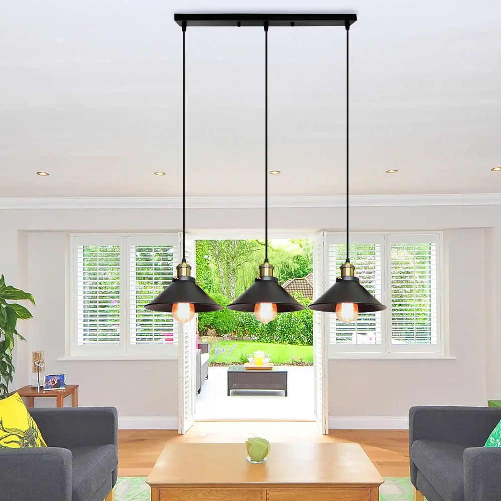 Vintage Pendant Light Loft Retro Chandelier Pendant Lamp E27 Base Industrial Hanging light Edison Home Lighting for Living Room