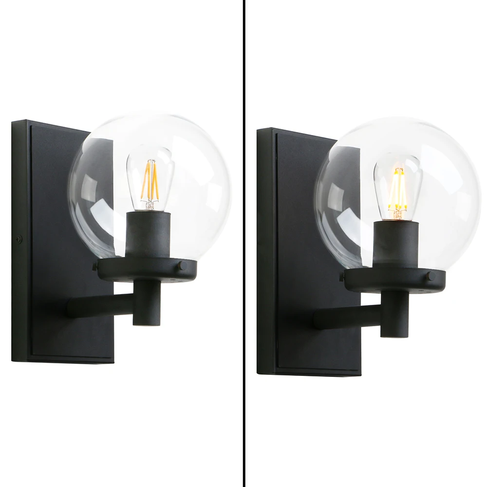 Permo Vintage Wall Sconce, Industrial Bathroom Vanity Light with Globe Glass, Indoor Wall Lamp Fixtures for Hallway Kitchen Permo Vintage Wall Sconce, Industrial Bathroom Vanity Light with Globe Glass, Indoor Wall Lamp Fixtures for Hallway Kitchen