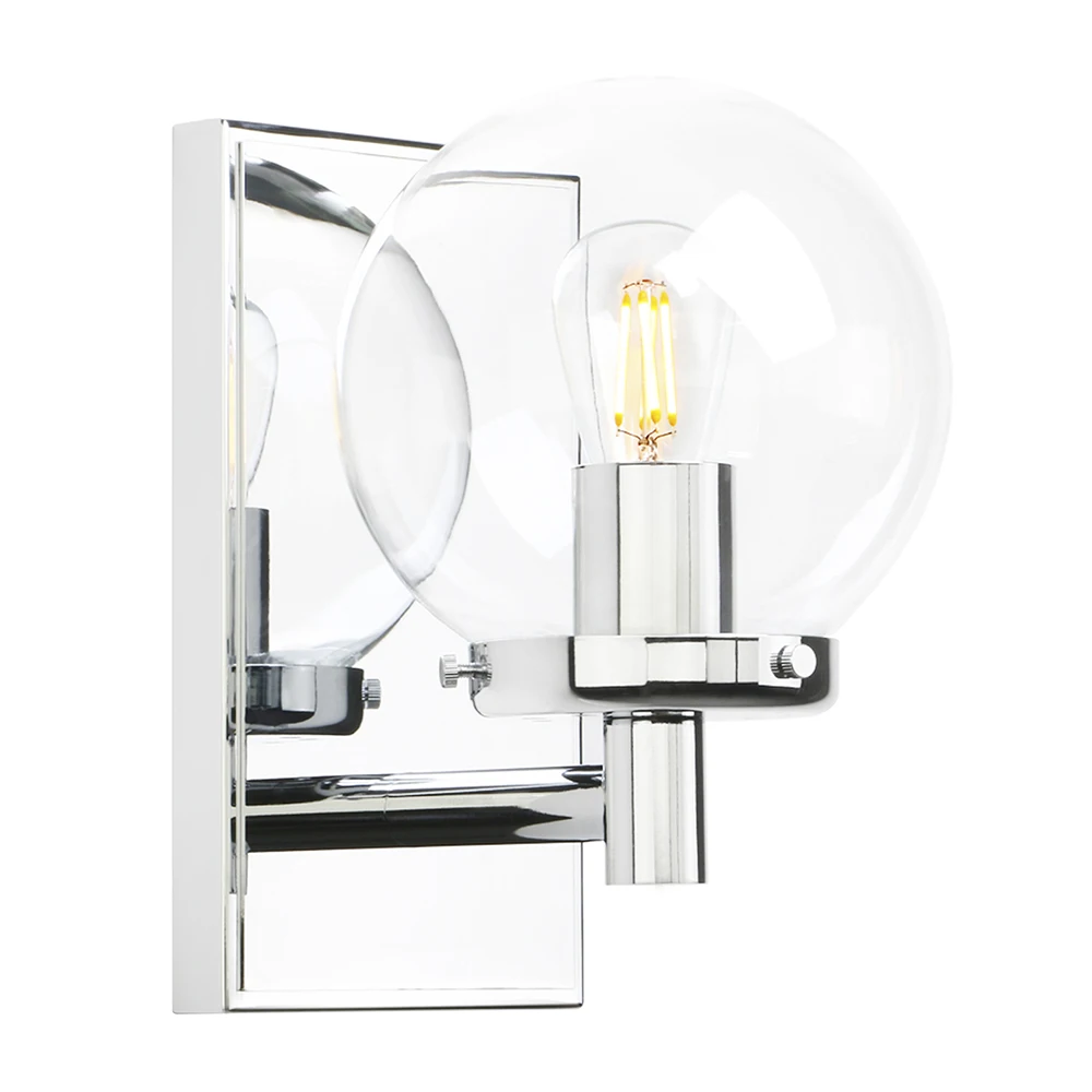 Permo Vintage Wall Sconce, Industrial Bathroom Vanity Light with Globe Glass, Indoor Wall Lamp Fixtures for Hallway Kitchen Permo Vintage Wall Sconce, Industrial Bathroom Vanity Light with Globe Glass, Indoor Wall Lamp Fixtures for Hallway Kitchen