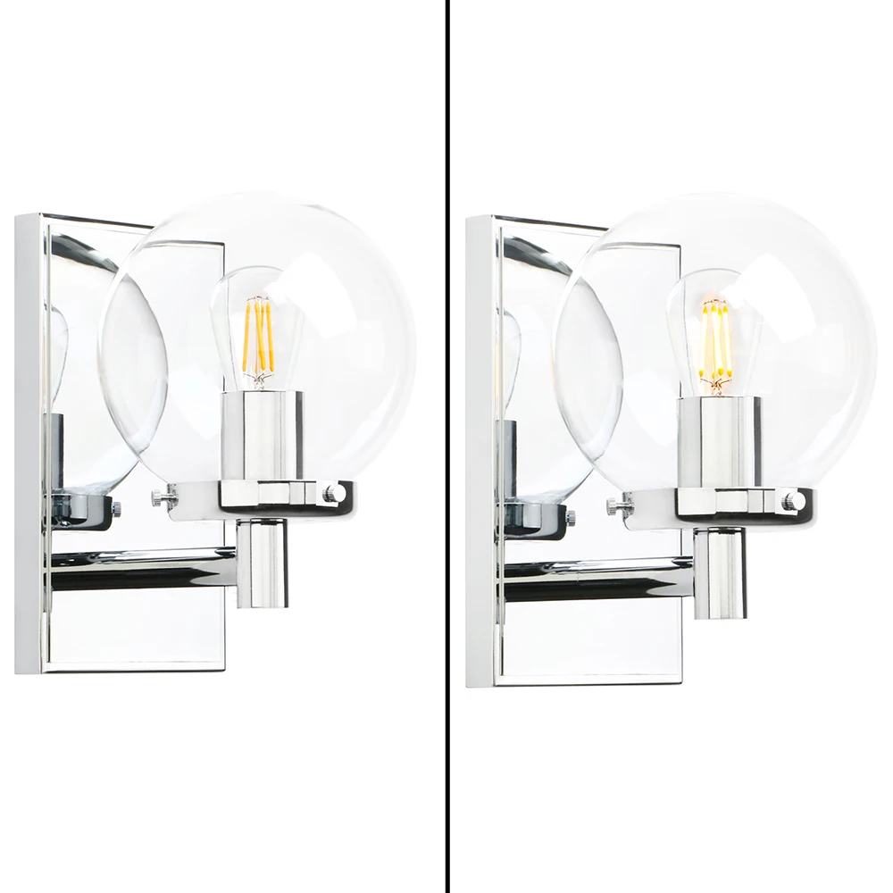 Permo Vintage Wall Sconce, Industrial Bathroom Vanity Light with Globe Glass, Indoor Wall Lamp Fixtures for Hallway Kitchen Permo Vintage Wall Sconce, Industrial Bathroom Vanity Light with Globe Glass, Indoor Wall Lamp Fixtures for Hallway Kitchen