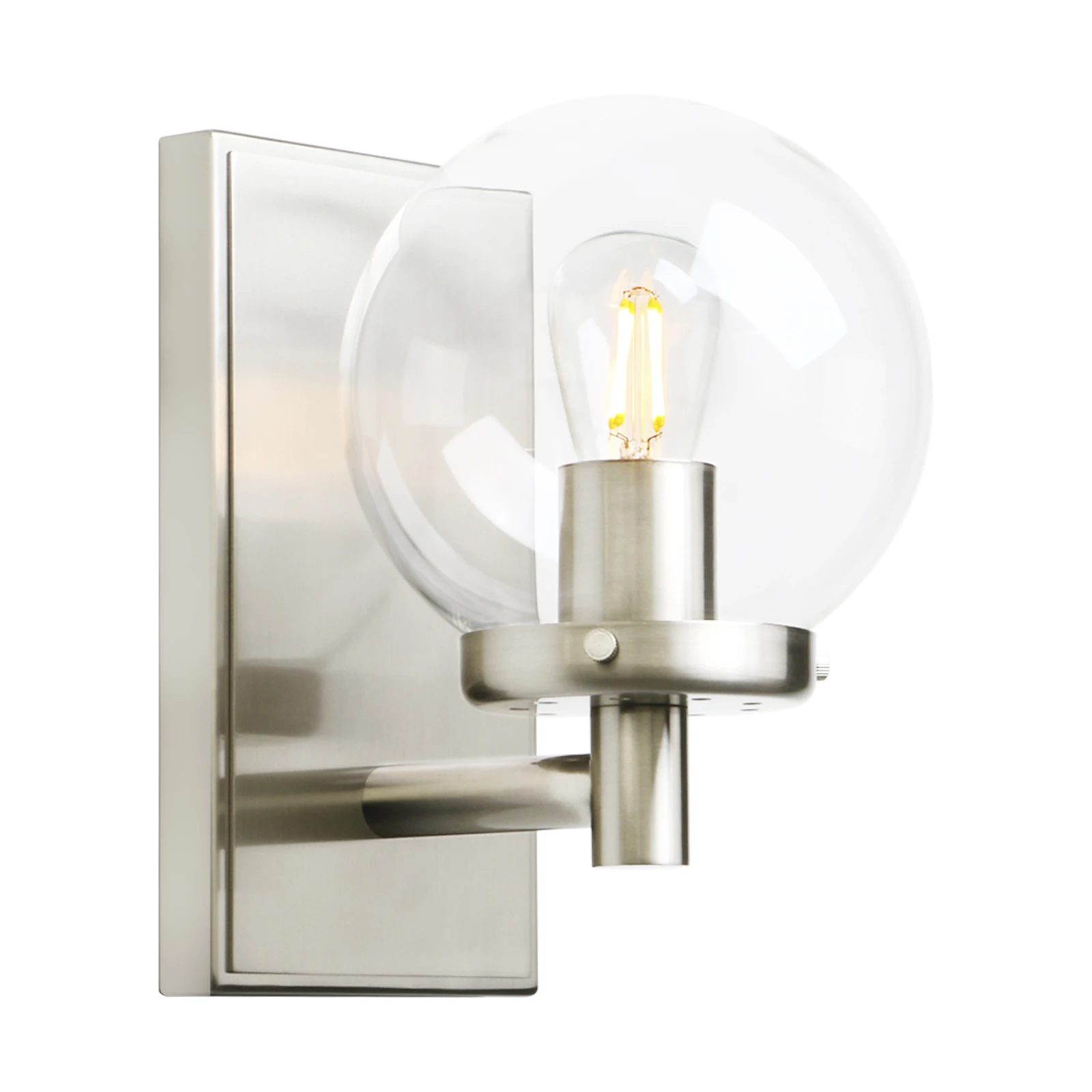 Permo Vintage Wall Sconce, Industrial Bathroom Vanity Light with Globe Glass, Indoor Wall Lamp Fixtures for Hallway Kitchen Permo Vintage Wall Sconce, Industrial Bathroom Vanity Light with Globe Glass, Indoor Wall Lamp Fixtures for Hallway Kitchen