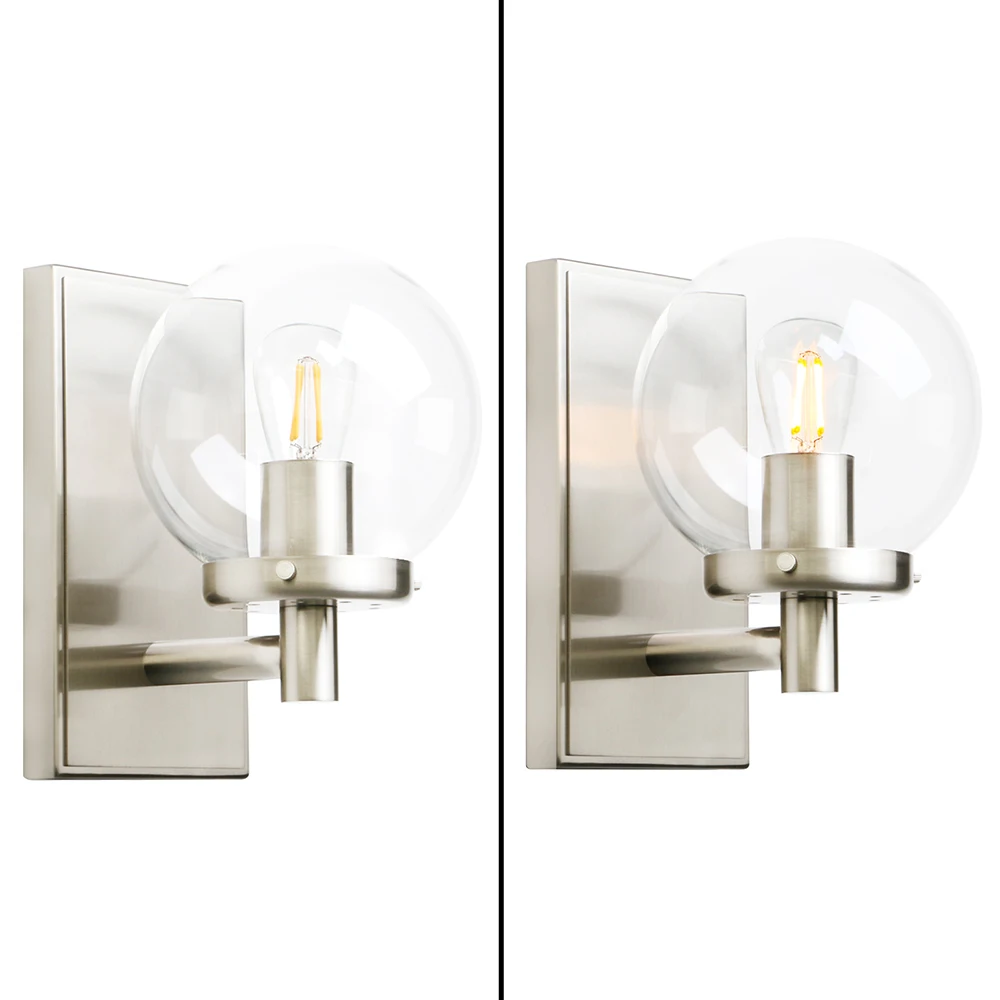 Permo Vintage Wall Sconce, Industrial Bathroom Vanity Light with Globe Glass, Indoor Wall Lamp Fixtures for Hallway Kitchen Permo Vintage Wall Sconce, Industrial Bathroom Vanity Light with Globe Glass, Indoor Wall Lamp Fixtures for Hallway Kitchen