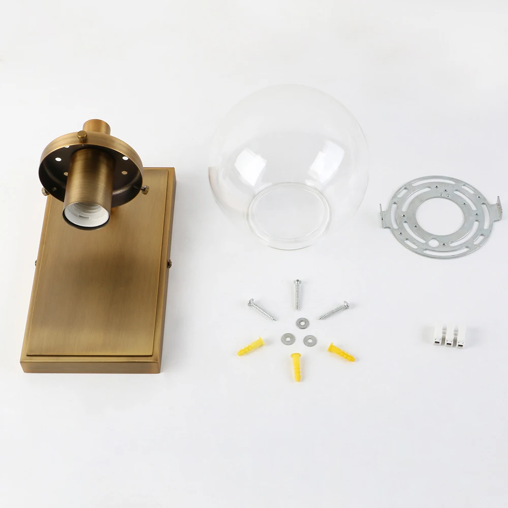 Permo Vintage Wall Sconce, Industrial Bathroom Vanity Light with Globe Glass, Indoor Wall Lamp Fixtures for Hallway Kitchen Permo Vintage Wall Sconce, Industrial Bathroom Vanity Light with Globe Glass, Indoor Wall Lamp Fixtures for Hallway Kitchen