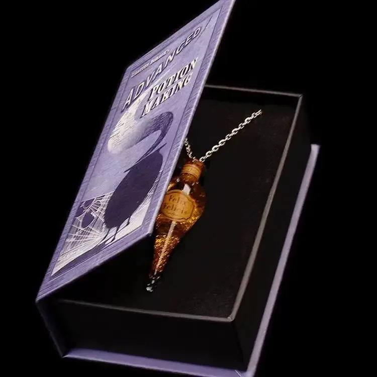Felix Felicis Potion with advanced potion making book gift box Magical Liquid Luck  Potion Bottle Home Hanging Ornaments