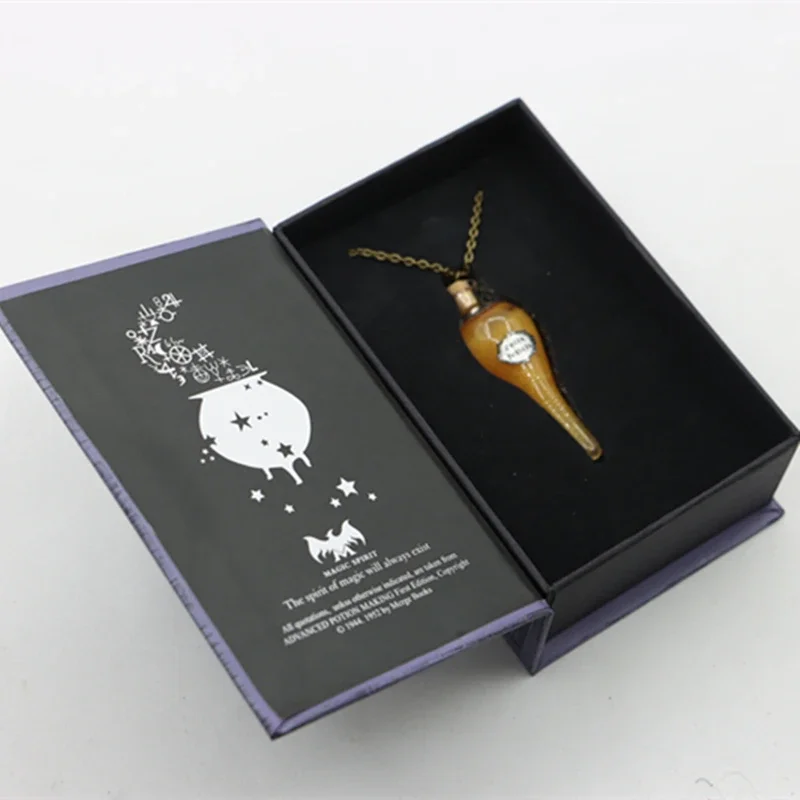 Felix Felicis Potion with advanced potion making book gift box Magical Liquid Luck  Potion Bottle Home Hanging Ornaments