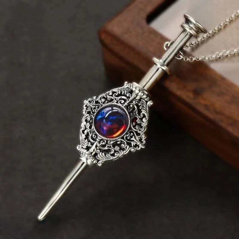 Magic Witch Wand Pendant Witchcraft Retro Blood Pack Detachable Wand Necklace Couple Cosplay Jewelry Men Women Gift Magic Witch Wand Pendant Witchcraft Retro Blood Pack Detachable Wand Necklace Couple Cosplay Jewelry Men Women Gift