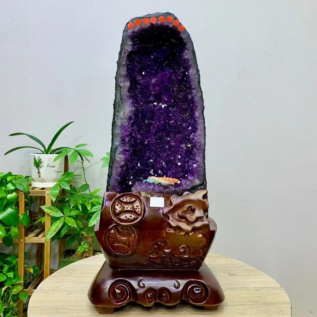 Huge! Natural Uruguayan Amethyst Cluster, Purple Crystal Stone Energy Cave, Mineral, Reiki, Healing Wealth, Opening Gift