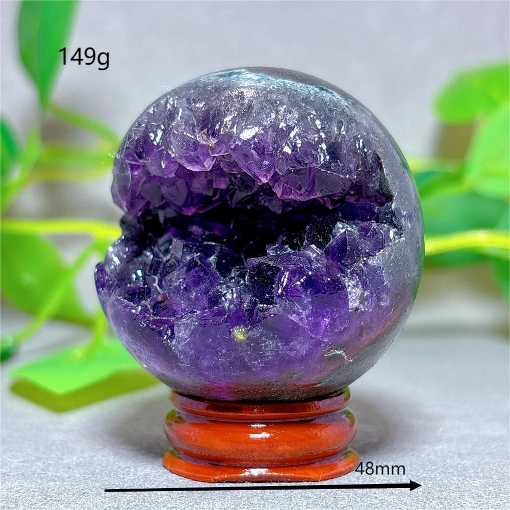 Open Face Amethyst Cluster Sphere Crystal Natural Quartz Stone Home Decoration Minerals Gifts Energy Healing +Stand Crystals Open Face Amethyst Cluster Sphere Crystal Natural Quartz Stone Home Decoration Minerals Gifts Energy Healing +Stand Crystals