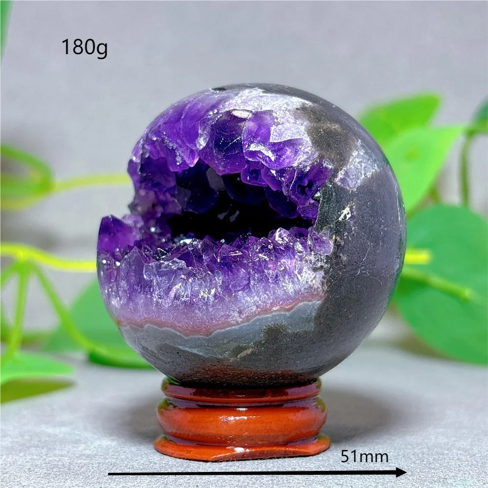 Open Face Amethyst Cluster Sphere Crystal Natural Quartz Stone Home Decoration Minerals Gifts Energy Healing +Stand Crystals Open Face Amethyst Cluster Sphere Crystal Natural Quartz Stone Home Decoration Minerals Gifts Energy Healing +Stand Crystals