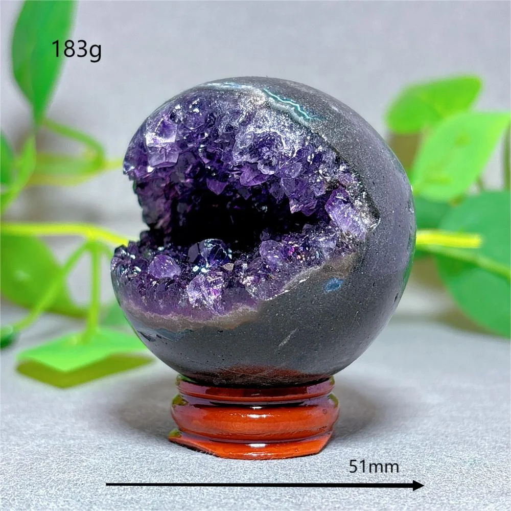 Open Face Amethyst Cluster Sphere Crystal Natural Quartz Stone Home Decoration Minerals Gifts Energy Healing +Stand Crystals Open Face Amethyst Cluster Sphere Crystal Natural Quartz Stone Home Decoration Minerals Gifts Energy Healing +Stand Crystals