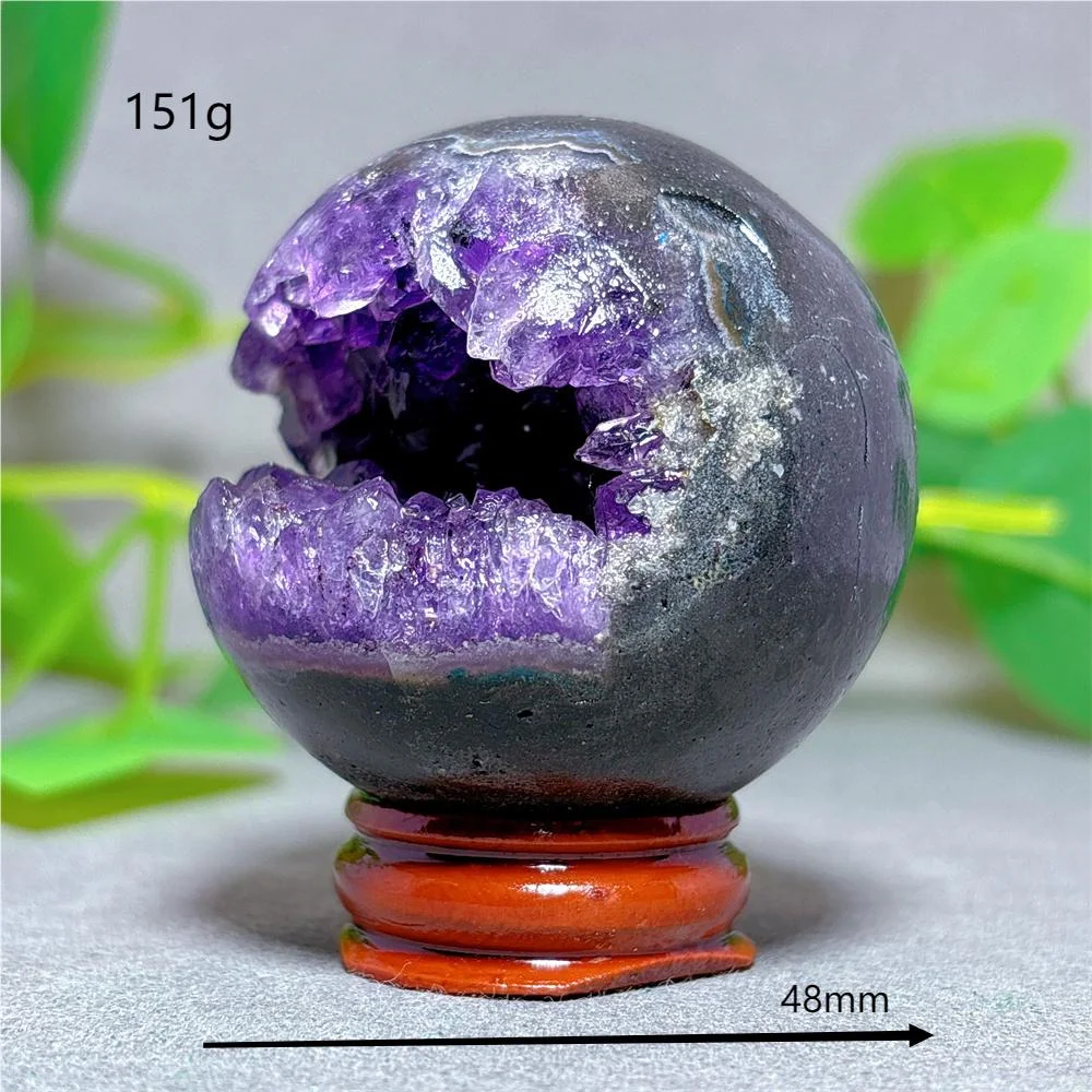 Open Face Amethyst Cluster Sphere Crystal Natural Quartz Stone Home Decoration Minerals Gifts Energy Healing +Stand Crystals Open Face Amethyst Cluster Sphere Crystal Natural Quartz Stone Home Decoration Minerals Gifts Energy Healing +Stand Crystals