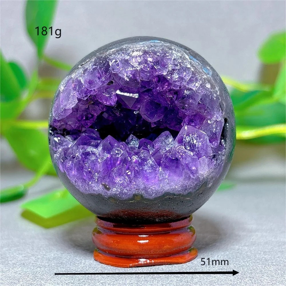 Open Face Amethyst Cluster Sphere Crystal Natural Quartz Stone Home Decoration Minerals Gifts Energy Healing +Stand Crystals Open Face Amethyst Cluster Sphere Crystal Natural Quartz Stone Home Decoration Minerals Gifts Energy Healing +Stand Crystals