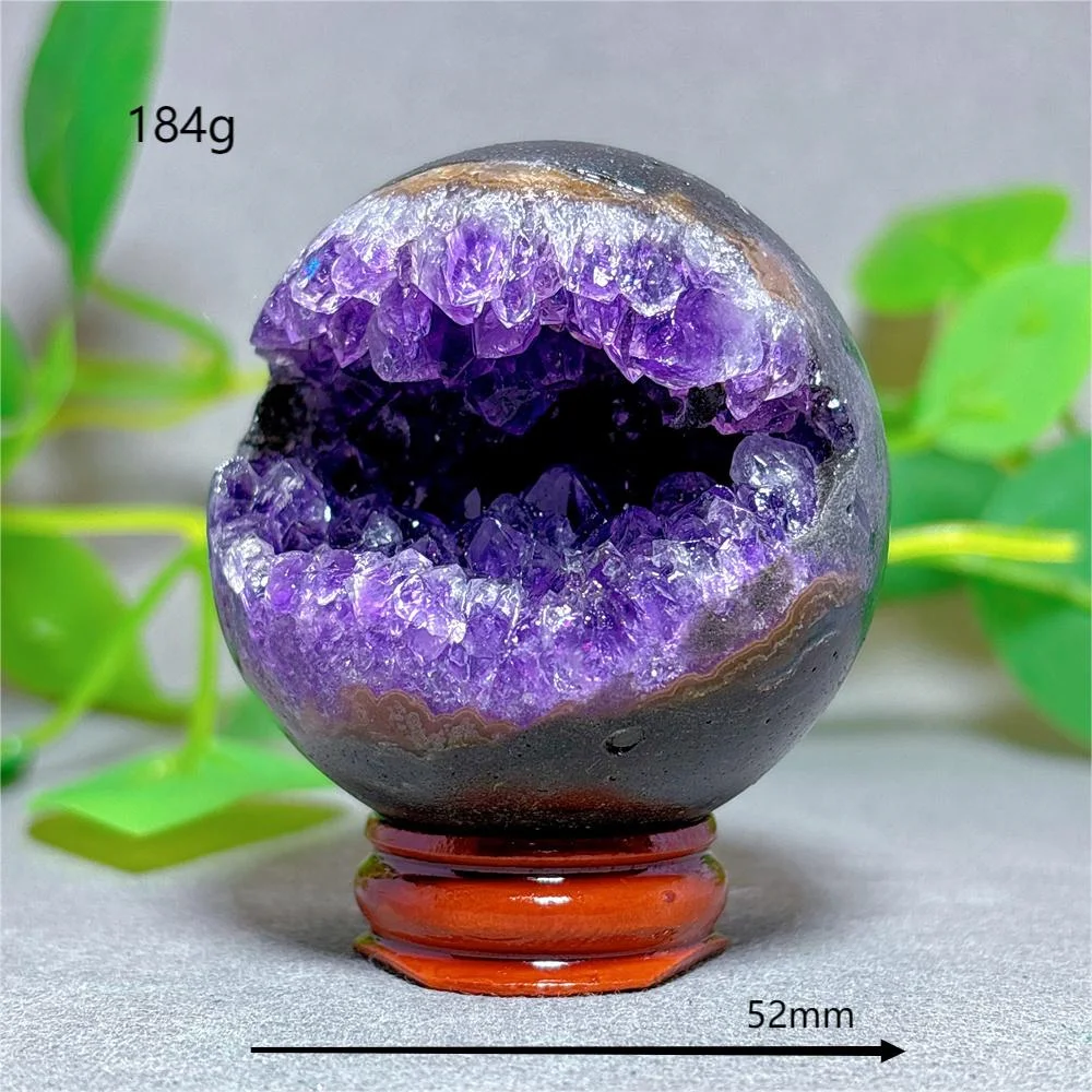 Open Face Amethyst Cluster Sphere Crystal Natural Quartz Stone Home Decoration Minerals Gifts Energy Healing +Stand Crystals Open Face Amethyst Cluster Sphere Crystal Natural Quartz Stone Home Decoration Minerals Gifts Energy Healing +Stand Crystals